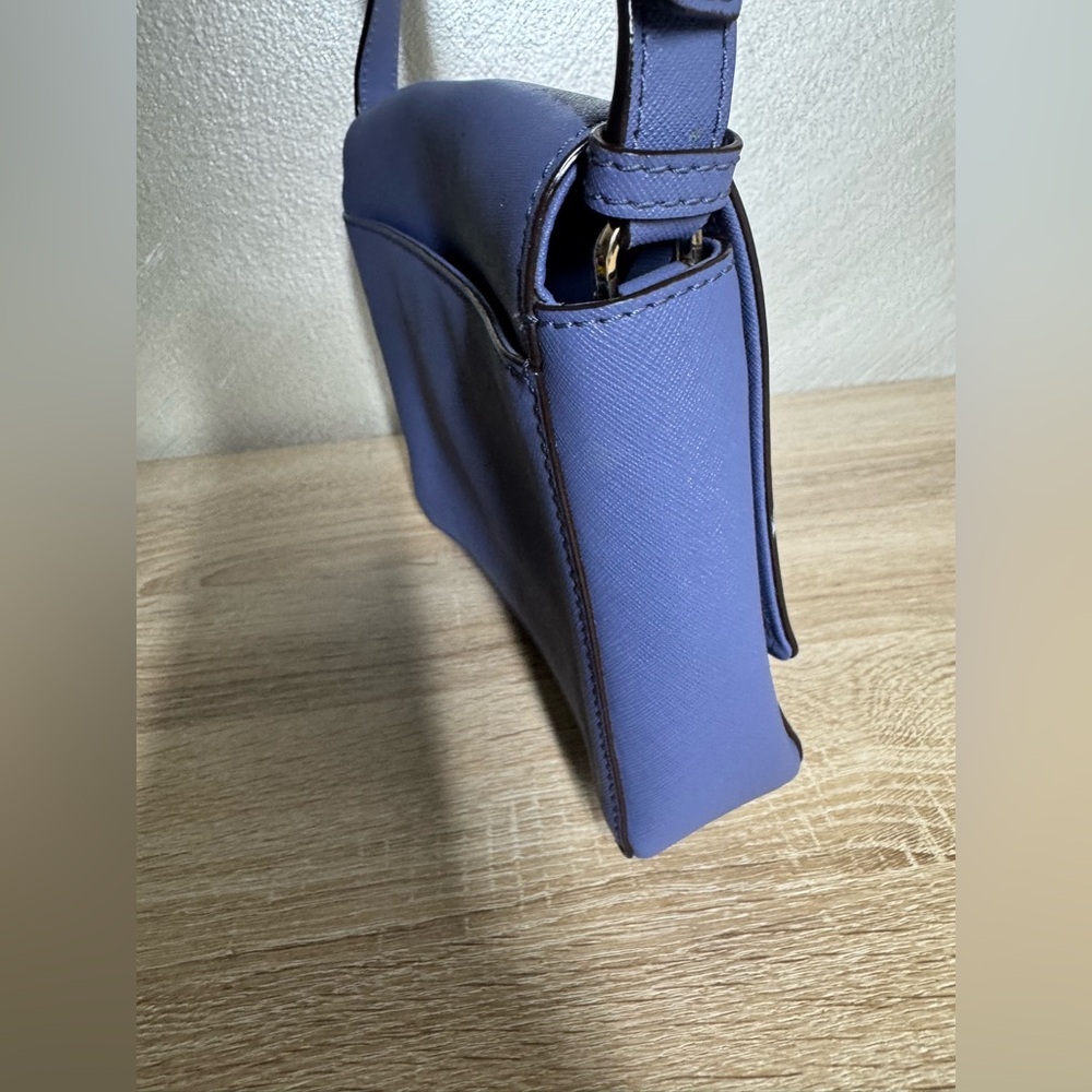 Kate Spade New York Blue Leather Crossbody Bag Adjustable Strap Purse - Picture 5 of 16
